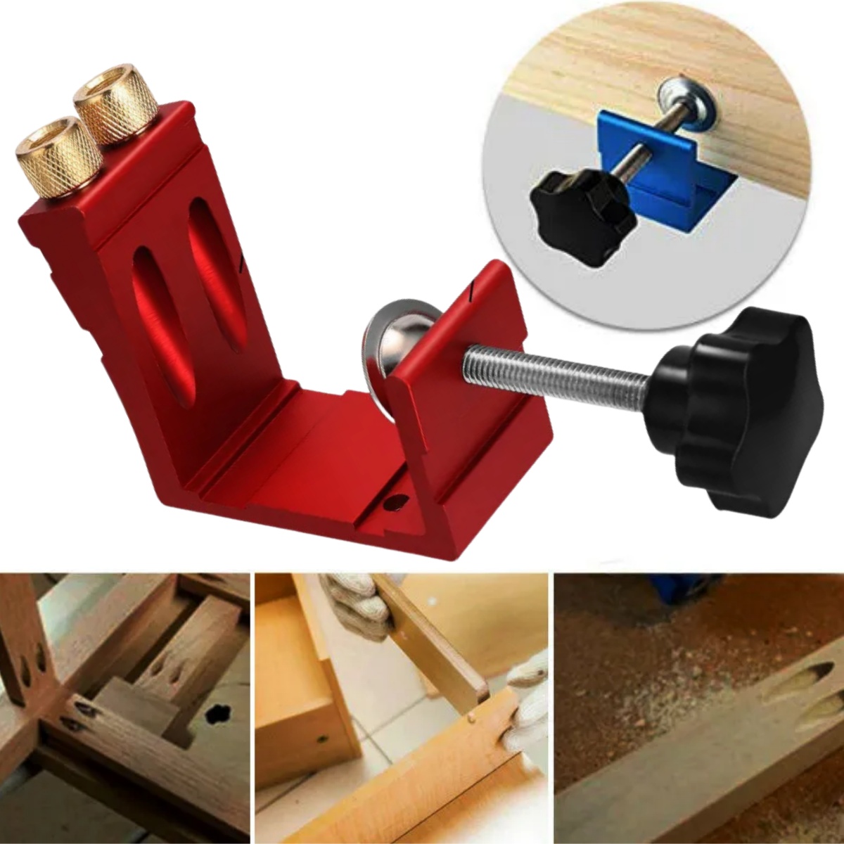 Pocket Hole Jig - 1 set zakgatmal voor houtbewerking voor