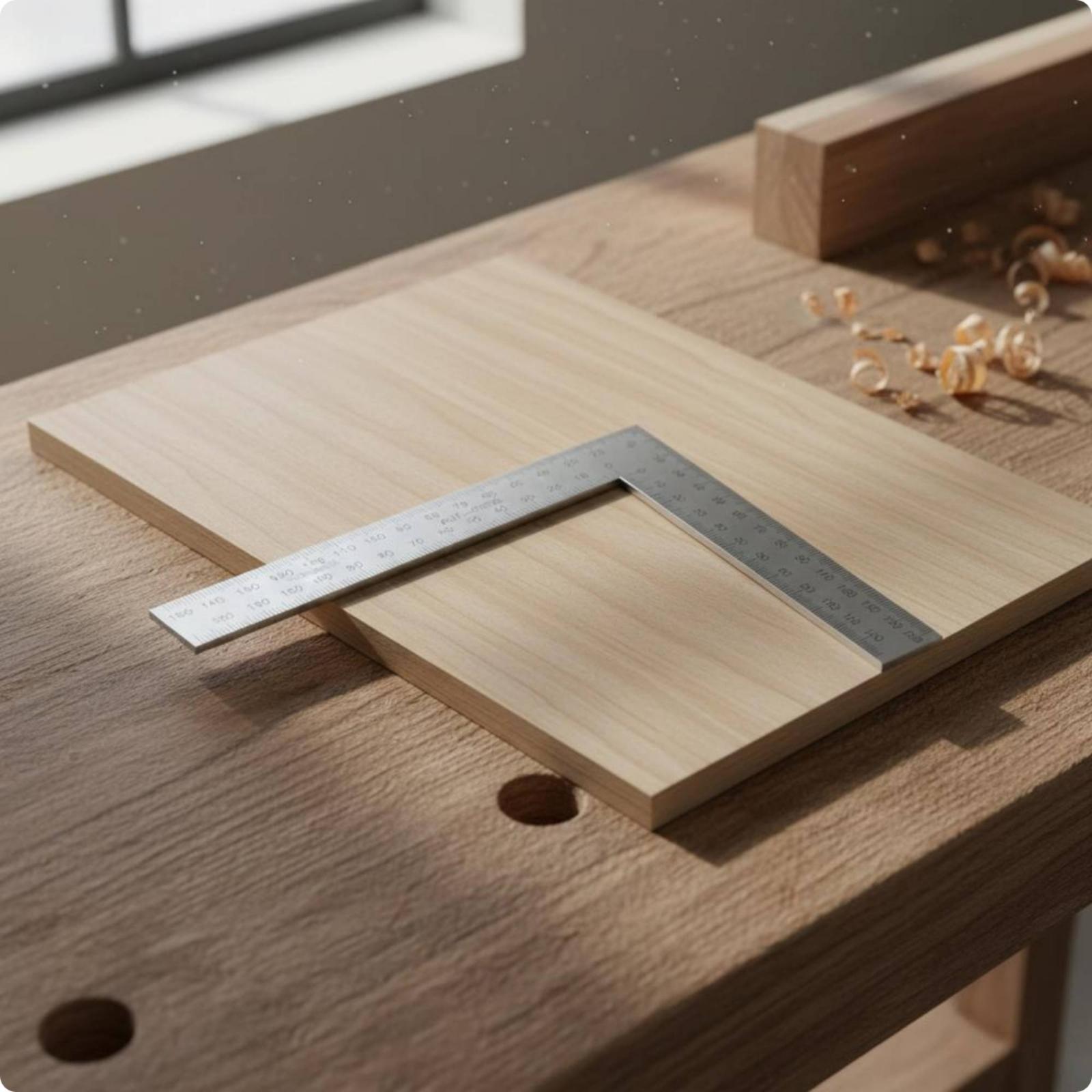 Workshop Layout Tools - Hoekmeetliniaal Roestvrij staal Timmerman Rechthoekig Vierkant