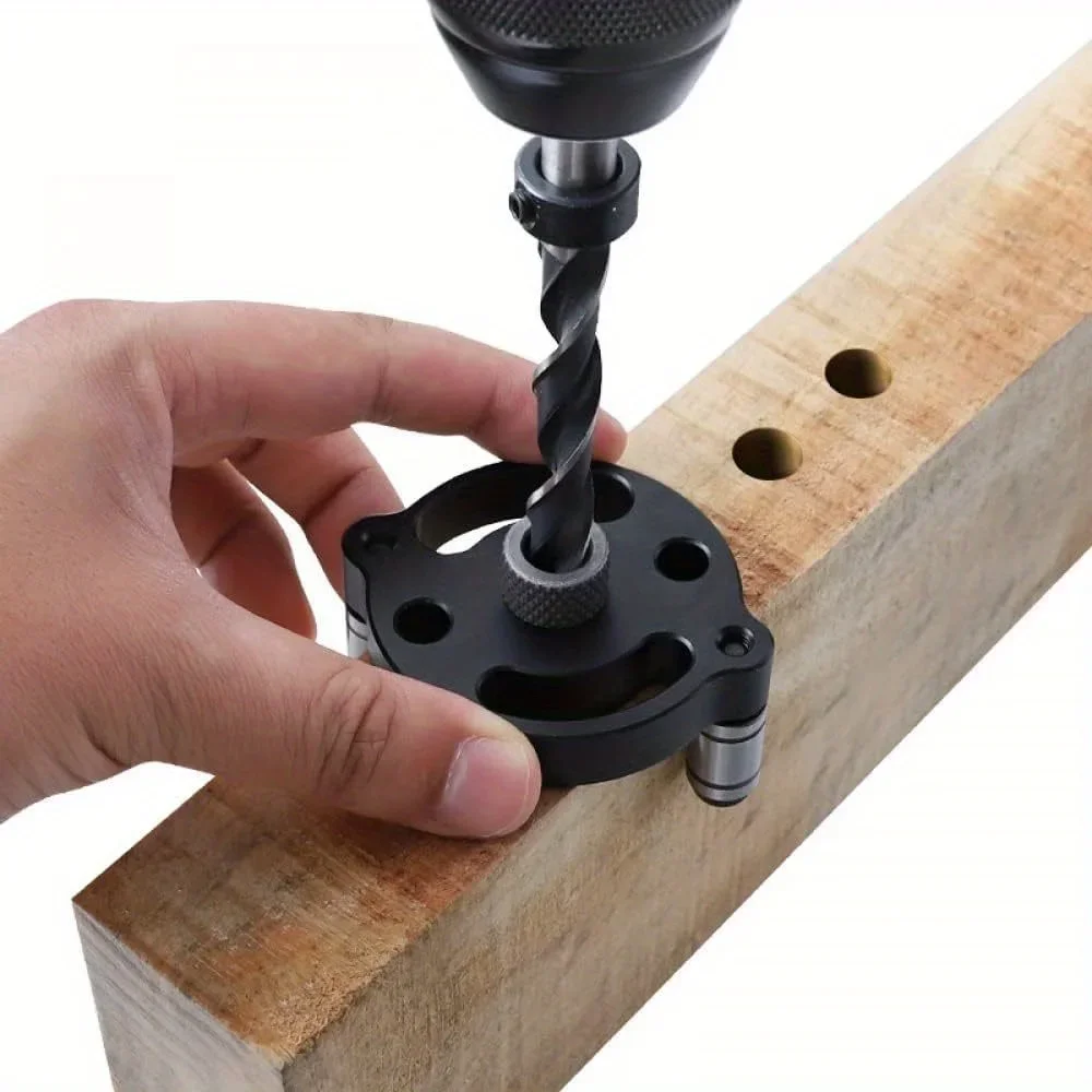 Pocket Hole Jig - Zelfcentrerende deuvelmalset, handboor geleidehulpmiddel, houtbewerkingspaneel deuvelpons