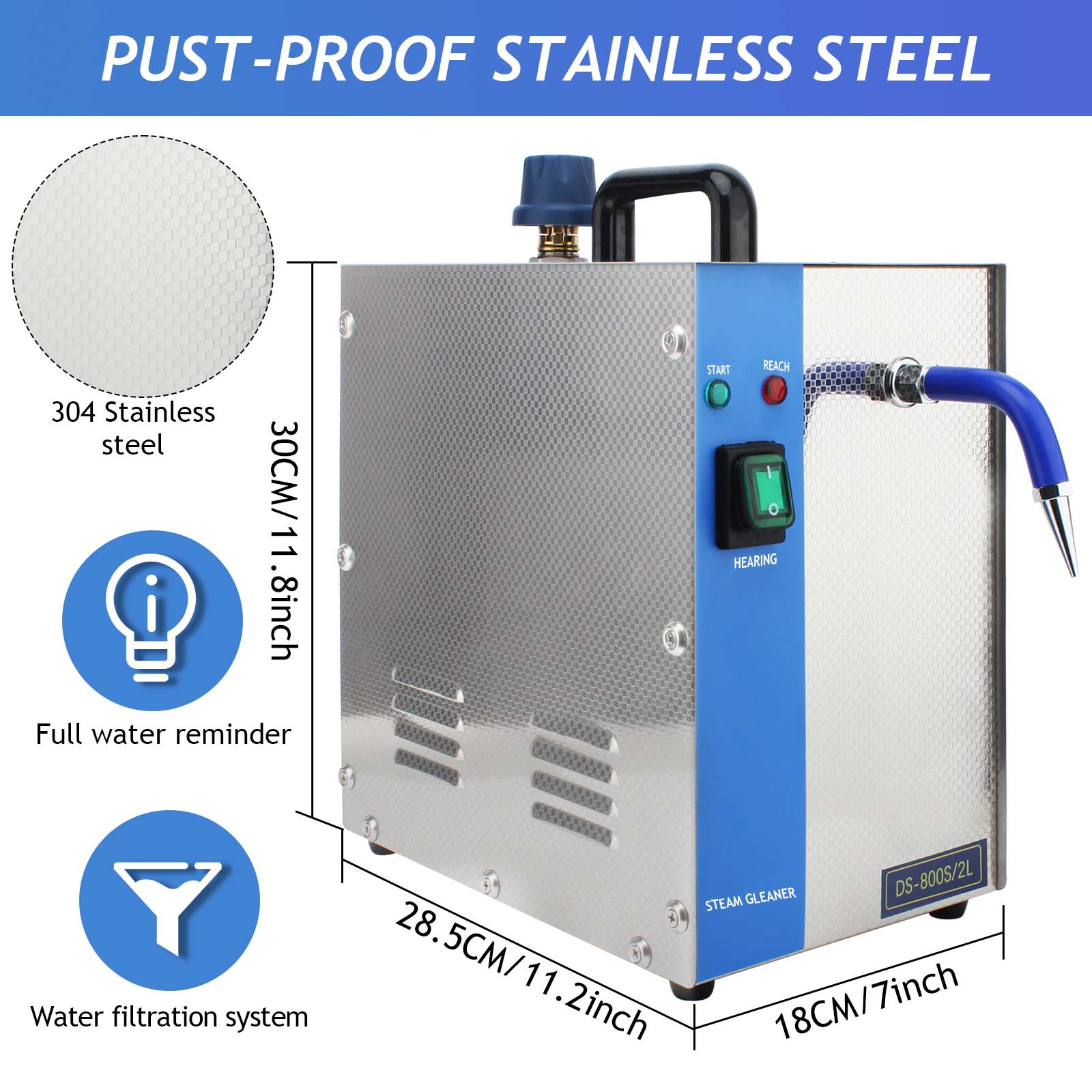 1300W Sieraden Stoomreiniger 2 - Workshop Tools Steam recensie en prijs