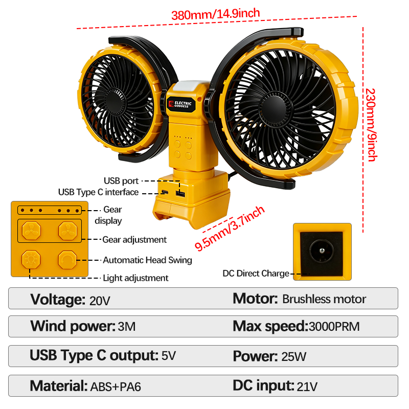 3000 RPM draagbare ventilator  - Workshop Tools Wood recensie en prijs