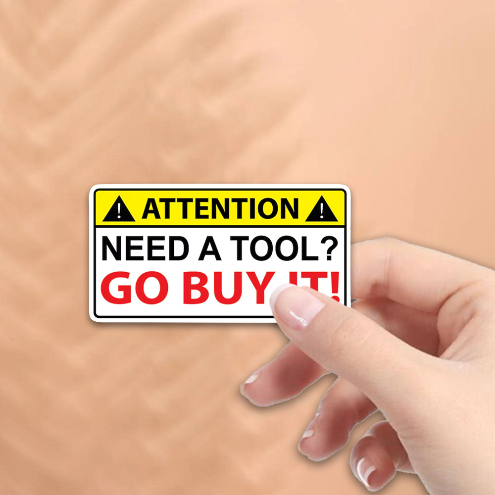 Grappige Need Tools Sticker 1P - Workshop Tools Needed recensie en prijs
