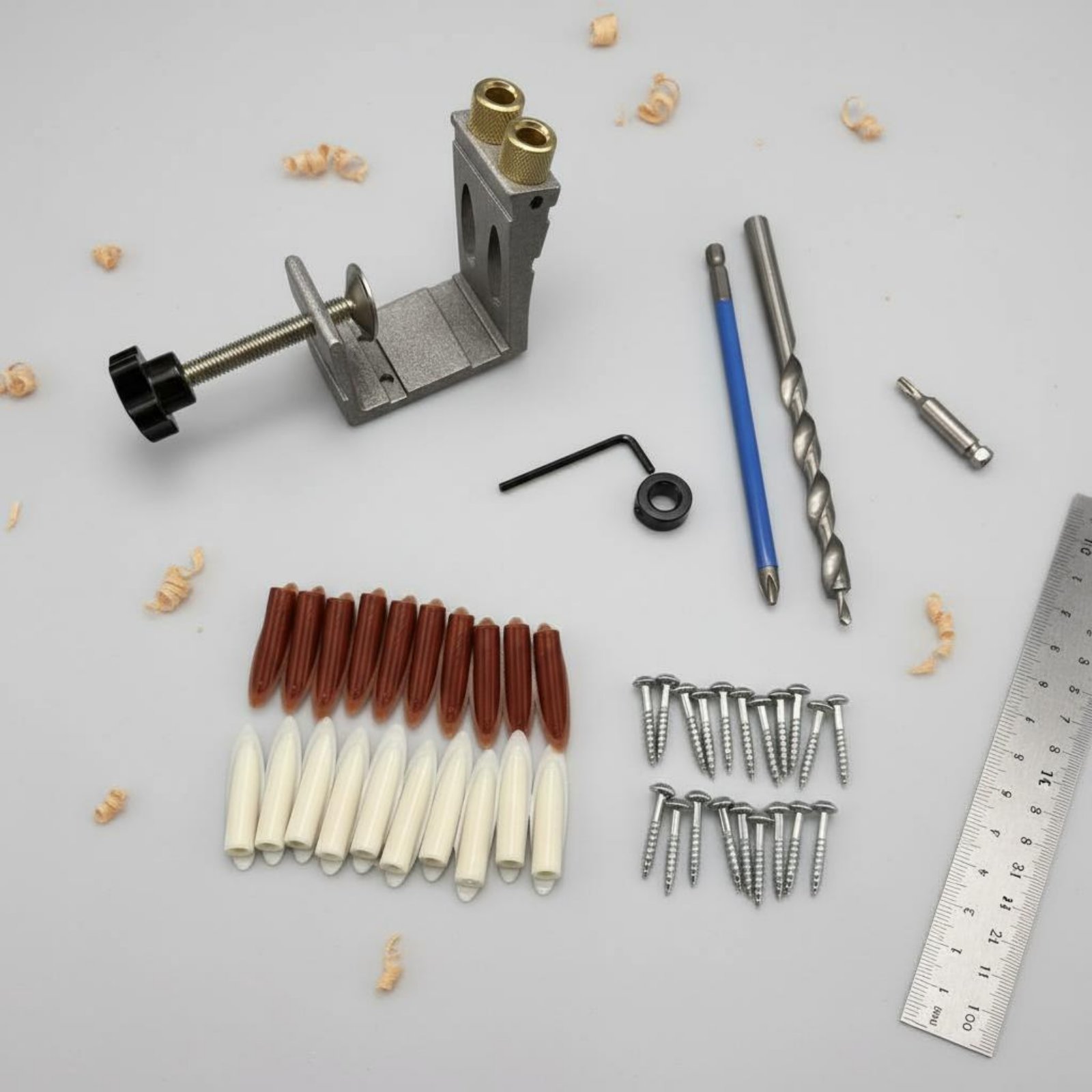 47-delige hoekige gatboorjig v - Pocket Hole Jig recensie en prijs
