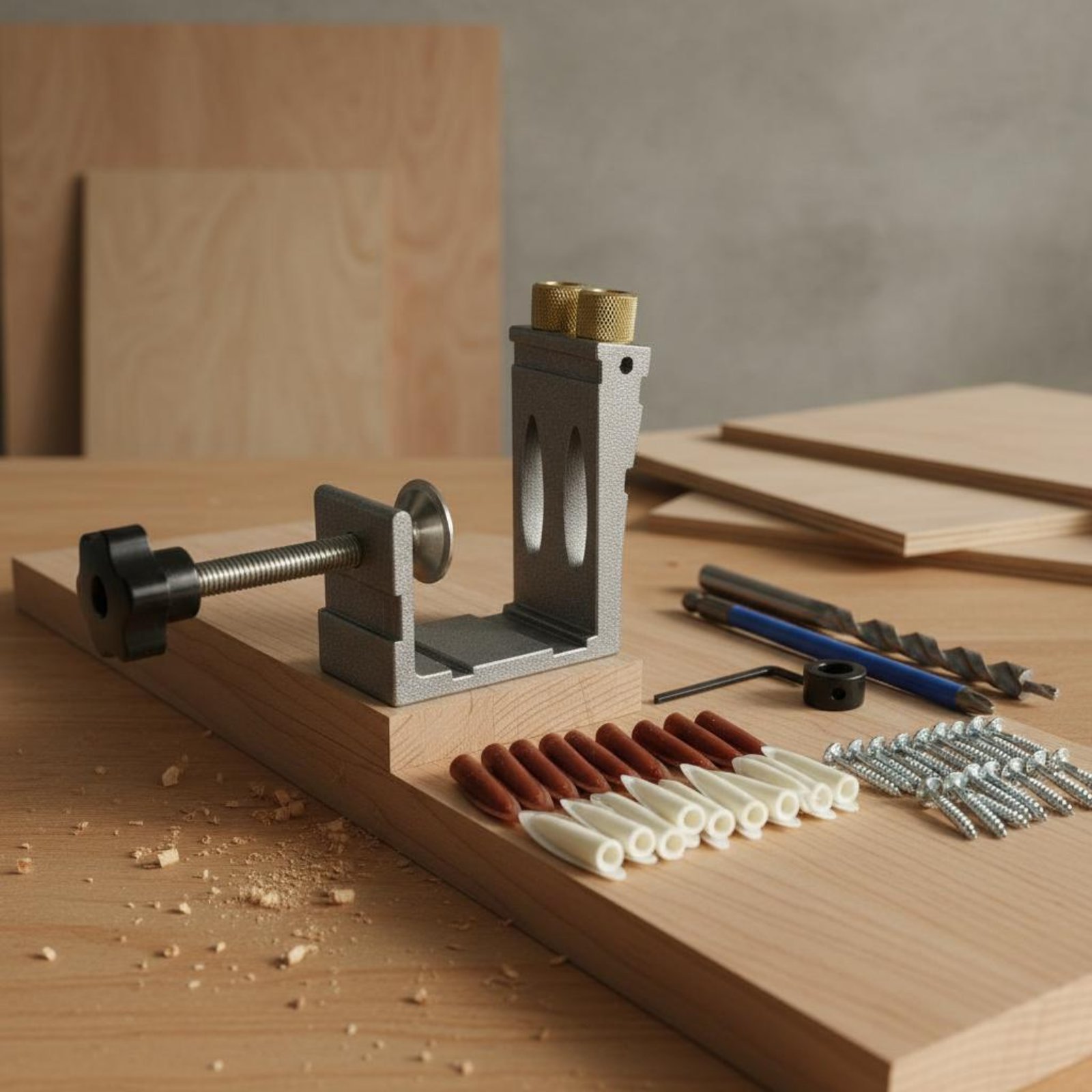 47-delige hoekige gatboorjig v - Pocket Hole Jig recensie en prijs