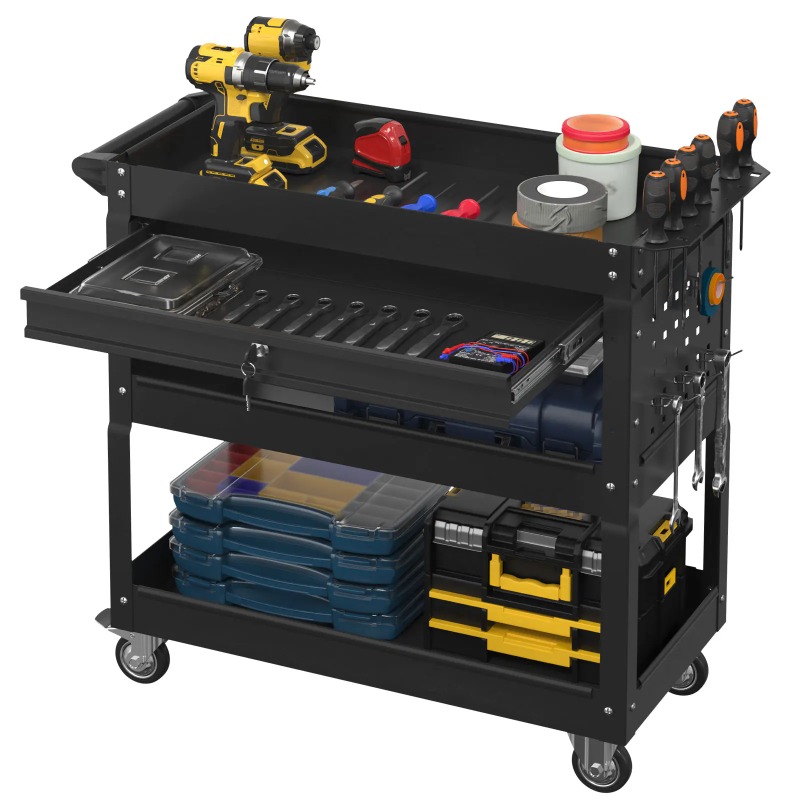 3-laags rollende gereedschapsw - Workshop Garage Tools Manufacturer recensie en prijs